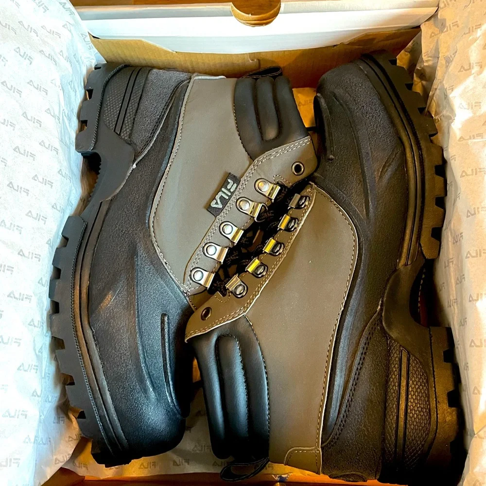 Fila Black Weathertec Hiking Boots - Picture 1 of 8
